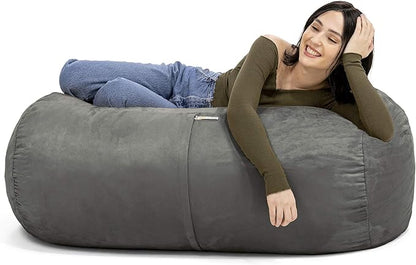 Jaxx Sofa Saxx Bean Bag Lounger, 4-Feet, Charcoal