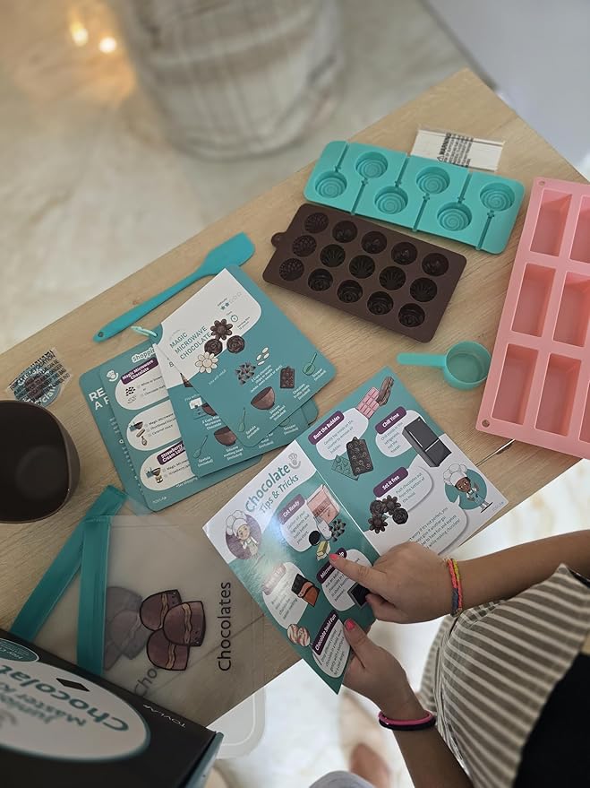 Tovla Jr. Ultimate Real Chocolate- Making Kit for Kids – Fun DIY Candy & Dessert Kit, STEM Activity for Ages 4+, Visual Learning Baking and Cooking Molds & Tools Set, Great Gift for Young Chefs