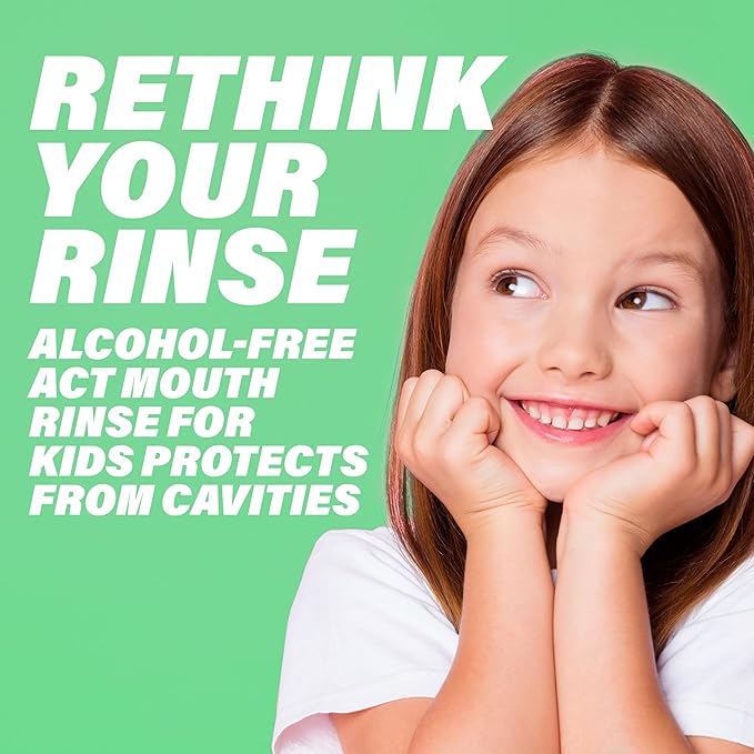 ACT Kids Anticavity Fluoride Rinse Wild Watermelon 16.9 fl. oz. Accurate Dosing Cup, Alcohol Free