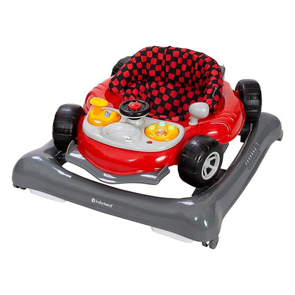 Smart Steps Trend 5.0 Activity Walker with Removable Toy Bar (Lights and Sounds), Adjustable Height and Flat Fold Frame for Storage, Ages 6 Months +, Speedster Red