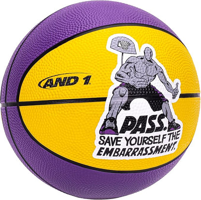 AND1 Mini Basketball 3 Pack Set for Kids (Deflated w/Pump Included): - Size 3 7-Inch Premium Youth Size Basketballs, Easy to Grip
