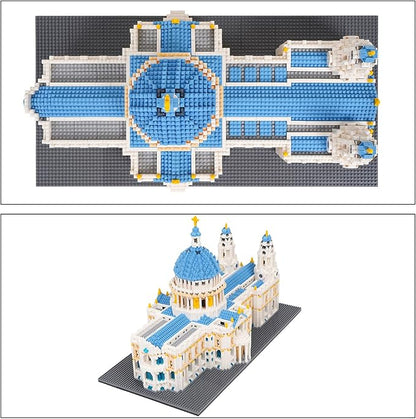 Building Blocks Set, St Paul's Cathedral Model Building Kit 7053 PCS Architecture Collection Micro Mini Blocks