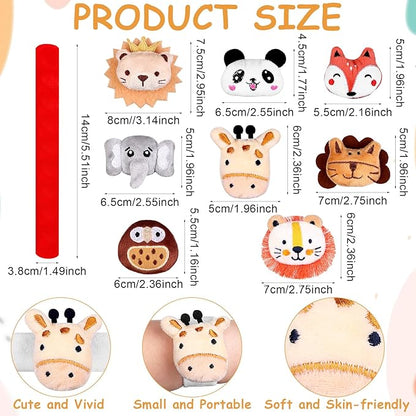 24 Pcs Stuffed Animal Slap Bracelets Plush Slap Bracelets Cute Wrist Slap Band Pets Slap Bracelet Animals Wrist Bear Puppy Pandas for Boys Girls Birthday Gifts Party Favors 8 Styles