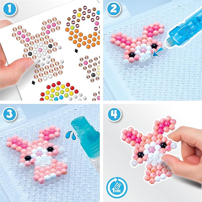 Aquabeads - L'atelier d'initiation - Kit de loisirs créatifs - Activité manuelle Enfants en Toute autonomie - Coffret de perles qui collent Avec de l'eau - Jouet Enfant 4 ans et + - 35087
