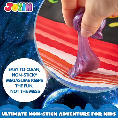 JOYIN Slime Party Favors, 24 Pack Galaxy Slime Ball - Stretchy, Non-Sticky, Mess-Free, Stress Relief, and Safe - Toys for Girls and Boys - Easter, Classroom Reward, Party Supplies, Valentines