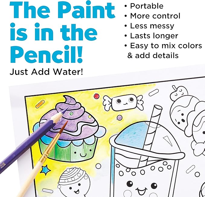 Faber-Castell Paint by Number Sweets - Kids Watercolor Paint by Number Craft for Ages 6-8+