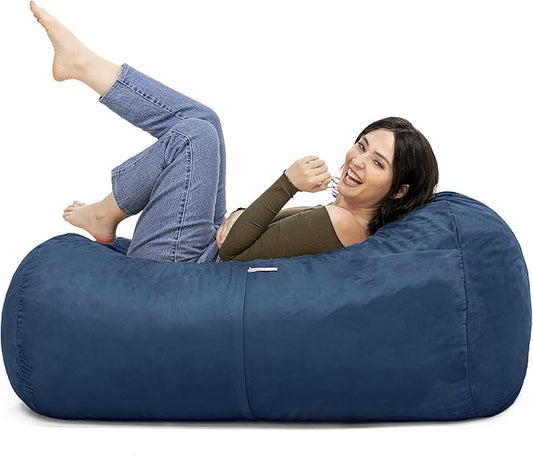 Jaxx Sofa Saxx Bean Bag Lounger, 4-Feet, Navy