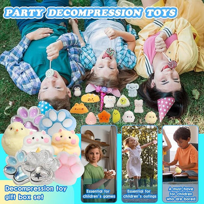 20pcs Squishy Pack,Fidget Toys Kit,Include taba Squishies Party Favors for Kids 4-8 8-12 Treasure Box Toys for Classroom Birthday Xmas Gifts Goodie Bag Stocking Stuffers for Teens (20pcs)