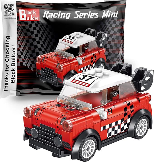 Racing Car Building Block Set. Racing Car Building Blocks for Kids and Adults (Red)
