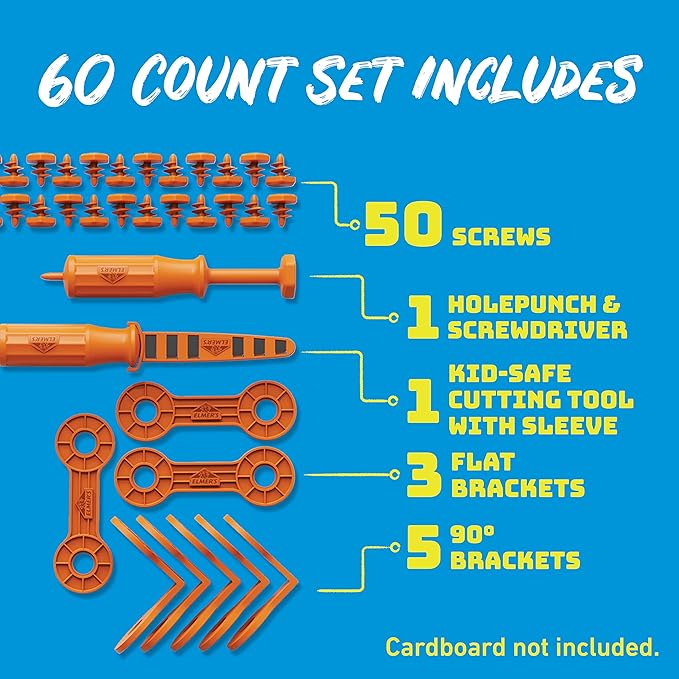 Elmer's Build It Tools Kids Crafts, Assorted 60 Count