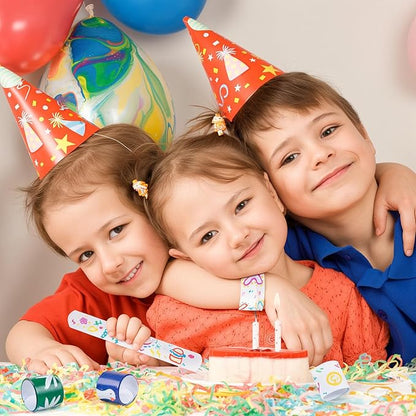 AMOR PRESENT Slap Bracelets Bulk, 64PCS White Slap Bracelets DIY Wrist Band Blank Snap Band for Kids Birthday Party Favors School Crafts Christmas Halloween Party Bag Fillers