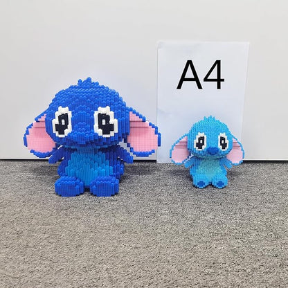 Building Bricks 2000+ Pieces Set - 3D Puzzles Classic Cartoon Characters Building Blocks - Micro Building Block for Boys Girls & Adults (BluePro)