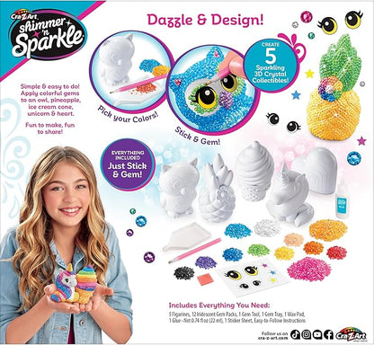 Shimmer ‘n Sparkle3D Crystal Gem Creations - Crystal Figurine Collectible Arts and Crafts for Ages 8 and up