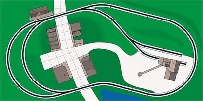 Bachmann Trains Snap-Fit E-Z TRACK WORLD’S GREATEST HOBBY TRACK PACK - Steel Alloy Rail With Black Roadbed - HO Scale , White Medium