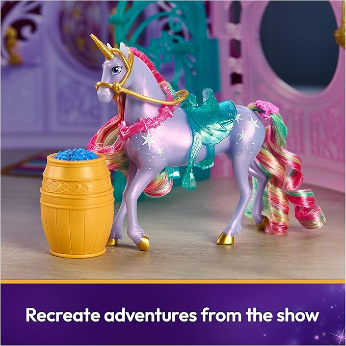 Unicorn Academy, Starglow Fountain & Stable Playset with Wildstar, Lights & Sounds, 24 Accessories, Dolls & Unicorn Toys for Girls Ages 4 and up