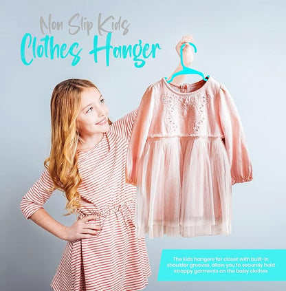 Utopia Home 40 Pack Kids Hangers - 11.5 Inch Plastic Baby Hangers for Closet - Childrens Hanger for Clothes & Infant Hanger for Closet - Ideal for Everyday Standard Use (Teal)