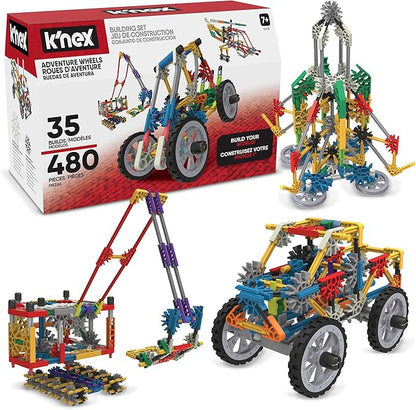 K'NEX - Adventure Wheels Building Set - 480 Pieces‚ STEM Building, Creative Construction Set‚ Ages 7+