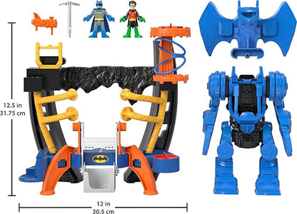 Fisher-Price Imaginext DC Super Friends Batman Toy, Robo Command Center Playset & Figures, Detachable 10-inch Robot for Kids Ages 3+ Years