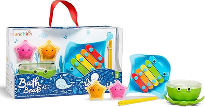 Munchkin® Bath Beats™ Bath Toy, Musical Set Includes Xylophone, Bath Drum & Shakers, Fun for Babies, Toddlers and Kids