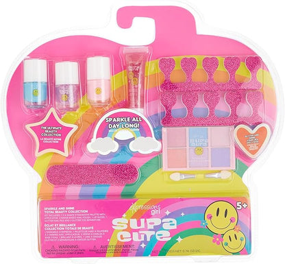 Expressions 8pc Makeup Set - "Supa Cute" Beauty Kit - Ultimate Kids Cosmetics Set Beauty Collection Starter Cosmetics For Girls