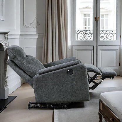 Chair, Power Lift Recliner Chair, Ergonomic Recliner Chair with USB, Classic Single Sofa with Footrest, Easy Control for All Age Groups, Recliner Single Chair for Living Room,Dark Gray