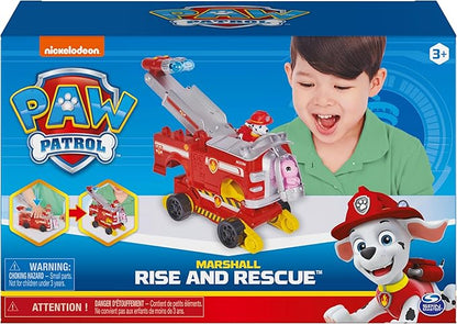Paw Patrol, Marshall Rise and Rescue Transforming Toy Car with Action Figures and Accessories, Kids Toys for Ages 3 and up