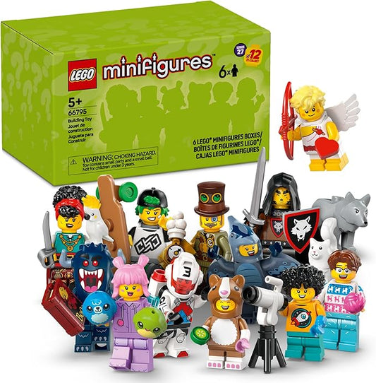 LEGO Minifigures Series 27 6 Pack - Multipack of Collectible Figures for Kids, Boys and Girls, Ages 5+ - Mystery Blind Box of 12 Possible Minifigures - Gift Idea for Birthdays or Events - 66795