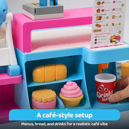 Toddler Pretend Play Toys, Bakery Shop with Light & Sound Oven, Realistic Mixer, Color Changing Bread, 20 Pieces Play Kitchen Accessories, Birthday Gift for Boys Girls Kids