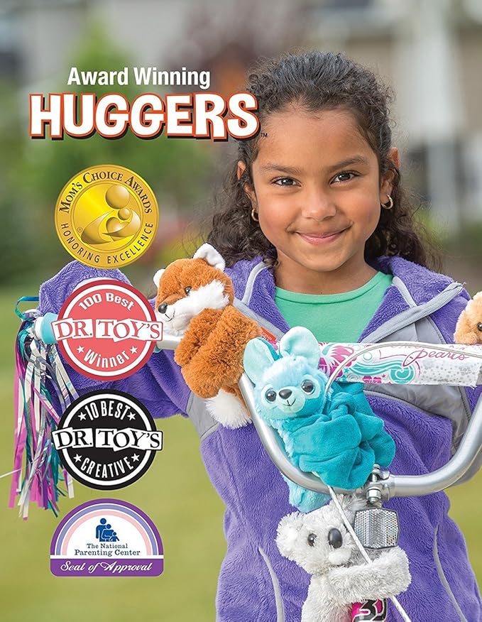 Wild Republic Huggers Wolf Plush Toy, Slap Bracelet, Stuffed Animal, Kids Toys (19556), 5"