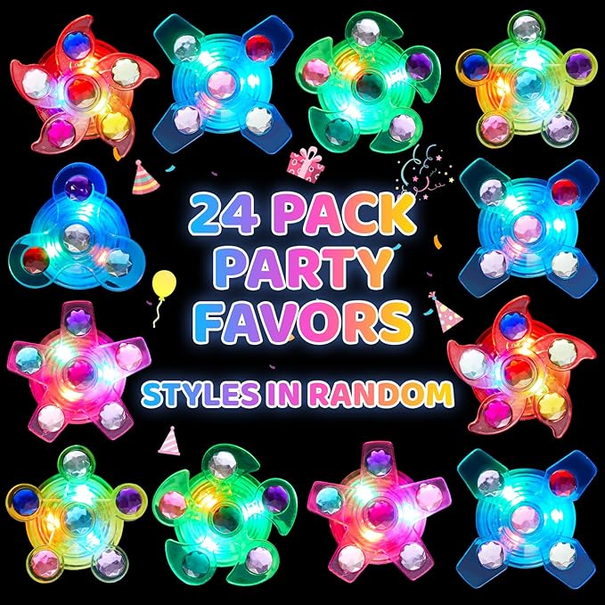 24 Pack Light Up Bracelets Valentines Day Gifts Party Favors for Kids 8-12 4-8 3-5, Goodie Bags Stuffers for Kids, Light Up Bracelets Birthday Return Gifts Party Favors for Boys Girls Classroom Prizes