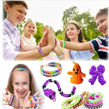 YITOHOP 15000+ Rubber Loom Bands, Mega Rubber Bands Bracelet Kit,Loom Bracelet Making Kit with 3 Layer Container,30 Colors,380 Beads,30 Charms,Clips, Hooks Tools for DIY Art Holiday Gift