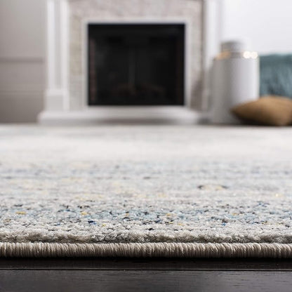 SAFAVIEH Evoke Collection 2'2" x 7' Grey/Blue EVK250F Oriental Medallion Distressed Non-Shedding Living Room Entryway Foyer Hallway Bedroom Runner Rug