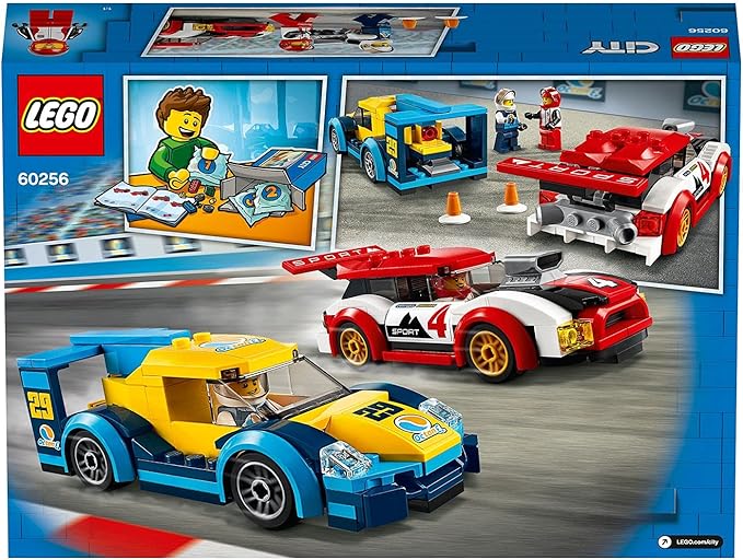 LEGO 60256 City Nitro Wheels Racing Cars Toy with 2 Race Drivers Minifigures, Rally Vehicles for Kids 5+ Year Old