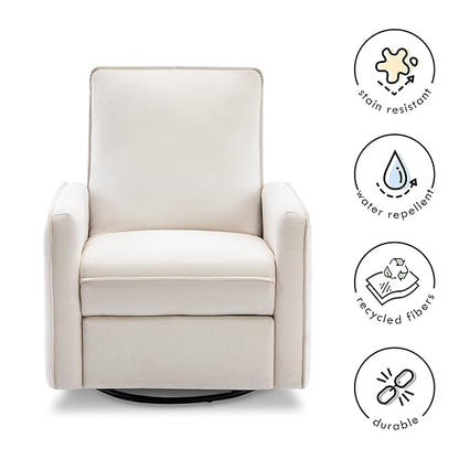 DaVinci Penny Recliner and Swivel Glider in Performance Cream Eco-Weave, Water Repellent & Stain Resistant, CertiPUR-US Certified
