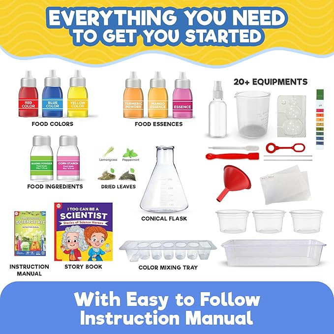 Doctor Jupiter Preschool Science Kit for Kids Ages 3-5 | Toddler Learning Activities, Birthday Gift Ideas for 3-4-5 Year Old Boys & Girls | Learning & Educational Toy STEM Kit with 100+ Experiments