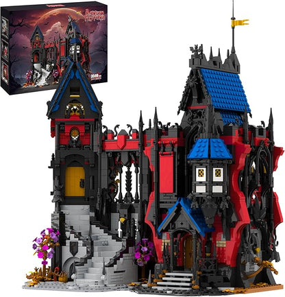 Medieval Castle Building Set for Adults, 3540 PCS Large MOC Modular Gothic Vampires Haunted Houses Model Kit Compatible with Lego, Horror Architecture Block Gift for Christmas Birthday