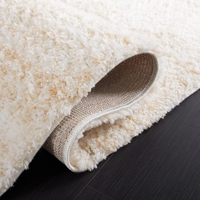 SAFAVIEH Berber Shag Collection Runner Rug - 2'3" x 8', Ivory & Beige, Non-Shedding & Easy Care, 1.2-inch Thick Ideal for High Traffic Areas in Living Room, Bedroom (BER563A)