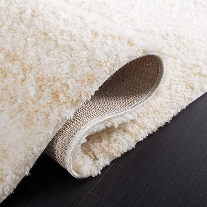 SAFAVIEH Berber Shag Collection Runner Rug - 2'3" x 8', Ivory & Beige, Non-Shedding & Easy Care, 1.2-inch Thick Ideal for High Traffic Areas in Living Room, Bedroom (BER563A)