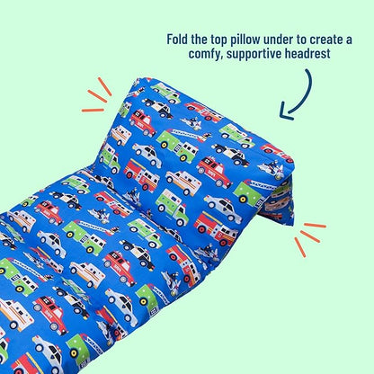 Wildkin Kids Floor Lounger: Ideal for Boys and Girls, Travel-Friendly, Perfect for Sleepovers - Pillow Lounger for Kids, Requires Standard Size Pillows Not Included (Heroes)