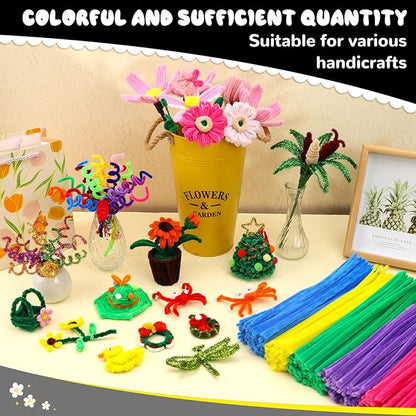 Pipe Cleaners, 100PCS Christmas Pipe Cleaners Craft Supplies, Black Pipe Cleaners for Hair Pipe Cleaners Bulk Fuzzy Sticks for DIY Art and Craft Projects Home Decoration
