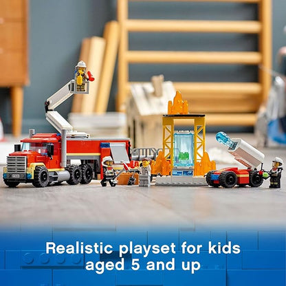 LEGO City Fire Command Unit 60282 Building Kit; Fun Firefighter Toy Building Set for Kids, New 2021 (380 Pieces)