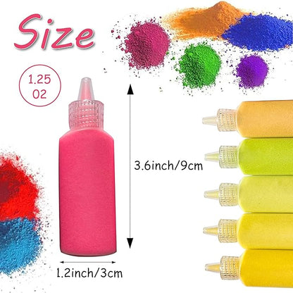 Jdhhjgg 40Colors Art Sand,DIY Arts and Crafts Kit,Scenic Sand Kits for Kid's Painting,DIY Drawing,Wedding Decoration,Vase Glass Sand,Halloween Day Supplies,Party Favors Gifts,1.25oz Bottle