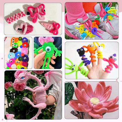 TOAOB 100pcs Pipe Cleaners Light Pink Pipe Cleaners Chenille Stems 6mm x 12 Inch Pipe Cleaners Craft Supplies for Art DIY Crafts Decorations