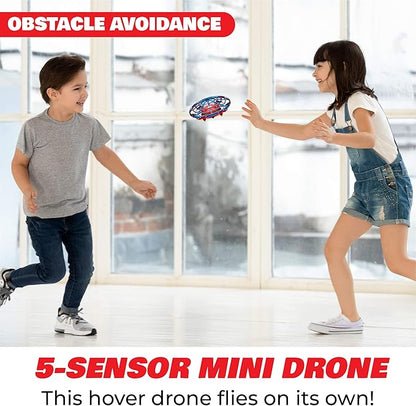 Force1 Scoot Combo Hand Operated Drone for Kids or Adults - Hands Free Motion Sensor Mini Drones, Easy LED Indoor Rechargeable UFO Flying Orb Ball Drone Toys for Boys and Girls (Red/Blue)