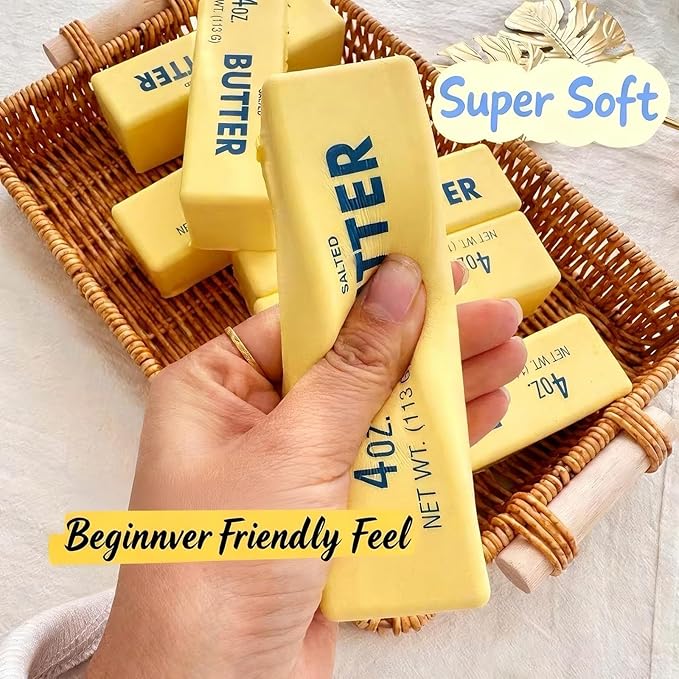 Midou Slow Rising Dumpling Squishy Butter Squeeze Toy Sensory Stress Relief Squishies Soft & Stretchy Fidget Toys for Anxiety Relief Party Favors 1Pcs(Dumpling Squishy Butter)