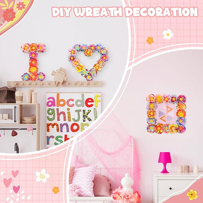 Toyly DIY Fabric Flower Bouquet Toys Accessories with Connector - Flower Market Toy Fitting Set Toys for Kids