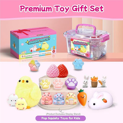 20Pcs Taba Squishy Toys Pack-Easter Taba Squishy Sensory Fidgets Toys Party Favors for Kids 4-8 8-12 -Kawaii Taba Squishies Squeeze Toys for Girls-4 5 6 7 8 9 10 11 12 Year Old Girl Birthday Gifts