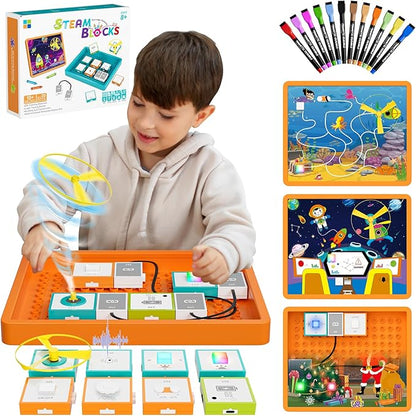 Circuit Kits for Kids Age 3-12 Circuit Board for Kids with Scene Card & Markers STEM Kits for Kids Age 8-10 Birthday Gift Engineering Creative Toy 3 4 5 6 7 8 Year Old Boy Girl Toys