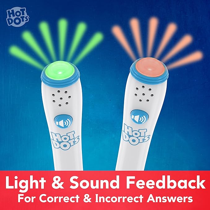 Educational Insights Hot Dots Light-Up Interactive Pen, Set of 6 Pens, Interactive Learning, Compatible with Any Hot Dots Set (Workbooks Not Included)