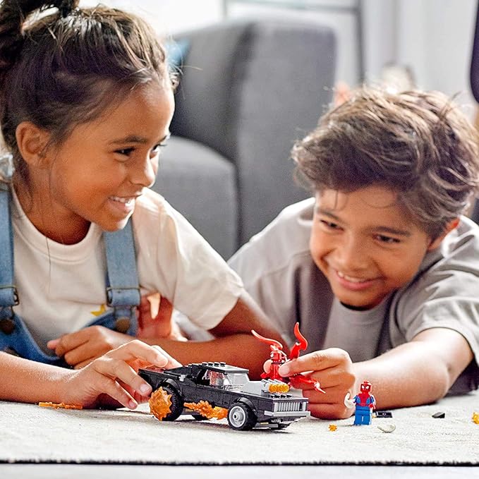 LEGO Marvel Spider-Man: Spider-Man and Ghost Rider vs. Carnage 76173 Collectible Building Toy for Kids, New 2021 (212 Pieces), Multicolor